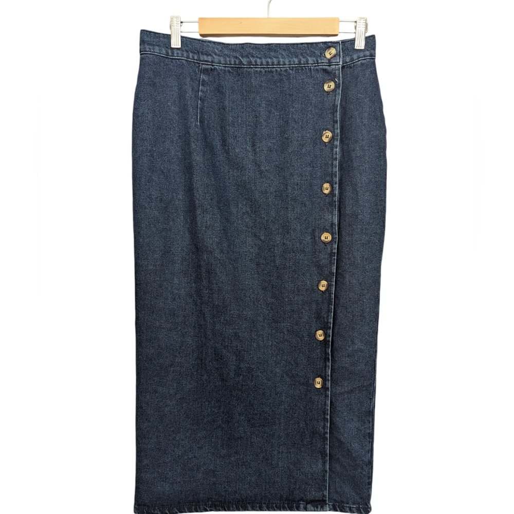 ASOS‎ Denim Maxi Skirt Dark Wash Size 10